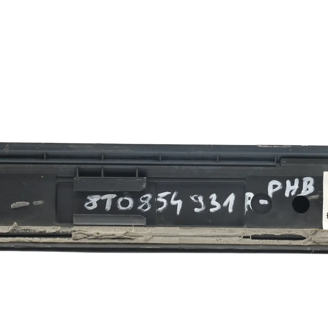 Moldura Faldon Lateral Izquierdo Negro Phantom Z9Y para Audi A5 8T Coupe con número de pieza 8T0854931A Audi A5 8T Coupe Moldura Faldon Lateral Izquierdo Negro Phantom Z9Y - SKU 8T0854931A-PHB - Número de pieza 8T0854931A