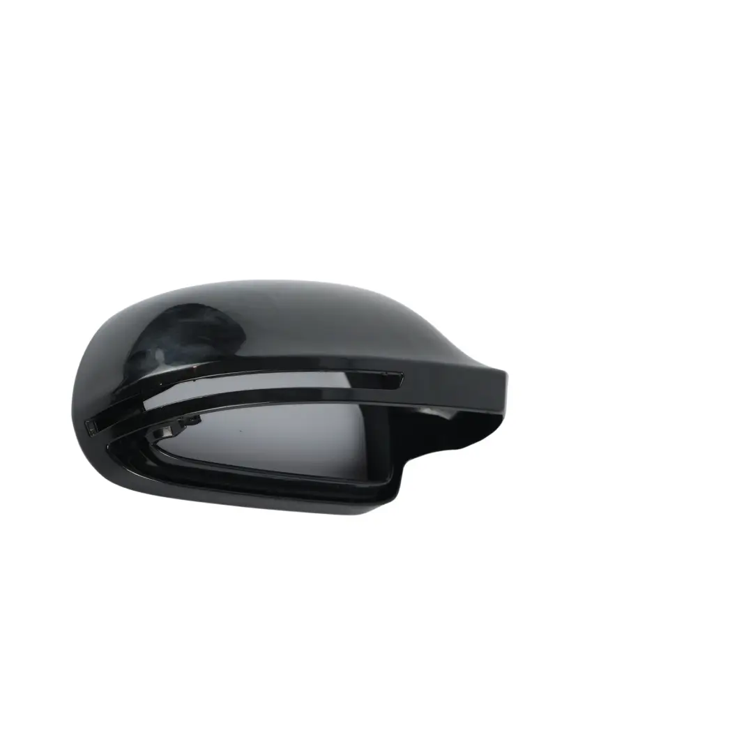 Audi A4 B8 Wing Mirror Cover Housing Door Right O/S Brilliant Black Metallic Y9B - SKU 8T0857528D-BBL - Part number 8T0857528D