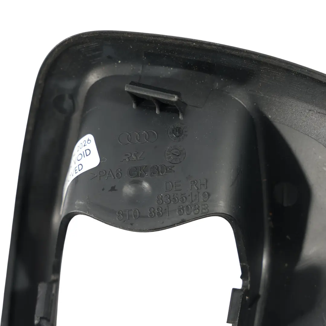 Coupé Poignée Siège Avant Garniture Couverture Noir Droit pour Audi A5 8T à propos du numéro de pièce 8T0881608B Audi A5 8T Coupé Poignée Siège Avant Garniture Couverture Noir Droit - SKU 8T0881608B - Numéro de pièce 8T0881608B