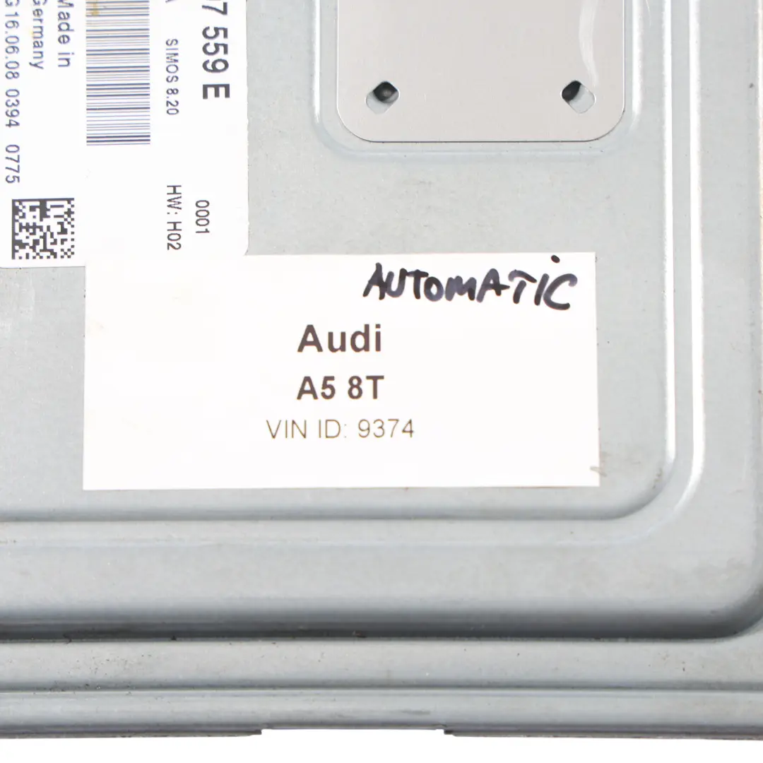 Audi A5 8T 3.2 FSI 265HP CALA Quattro Centralina Motore Automatico - SKU 8T0907559E-1 - Numero di parte 8T0907559E