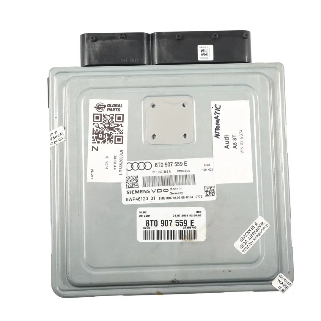 265HP CALA Quattro Engine Control ECU Automatic to Audi A5 8T 3.2 FSI with Part number 8T0907559E Audi A5 8T 3.2 FSI 265HP CALA Quattro Engine Control ECU Automatic - SKU 8T0907559E-1 - Part number 8T0907559E
