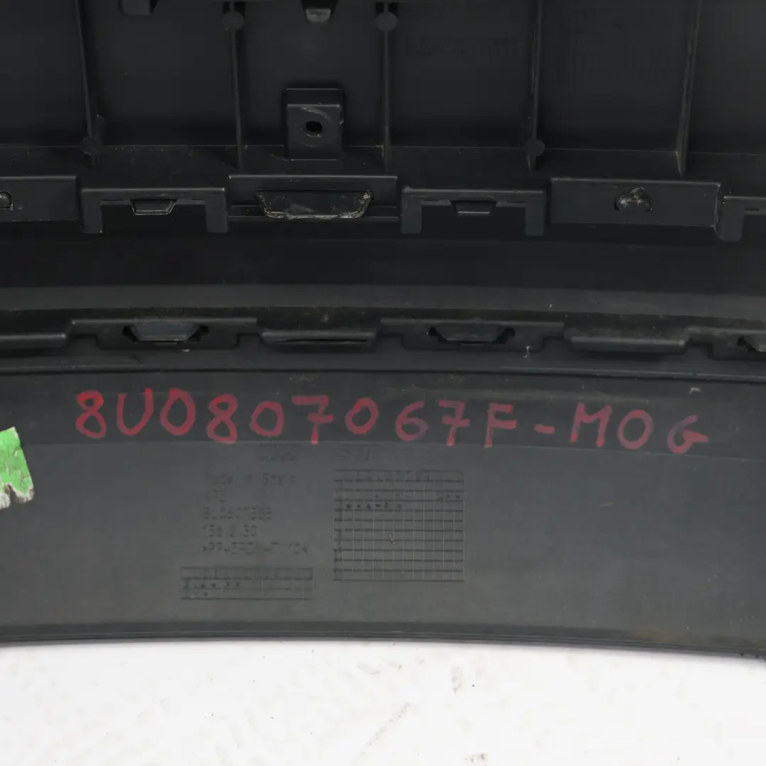 Audi Q3 8U Rear Bumper Covering Trim Panel Monsoon Grey Metallic - X7R - SKU 8U0807067F-MOG - Part number 8U0807067F