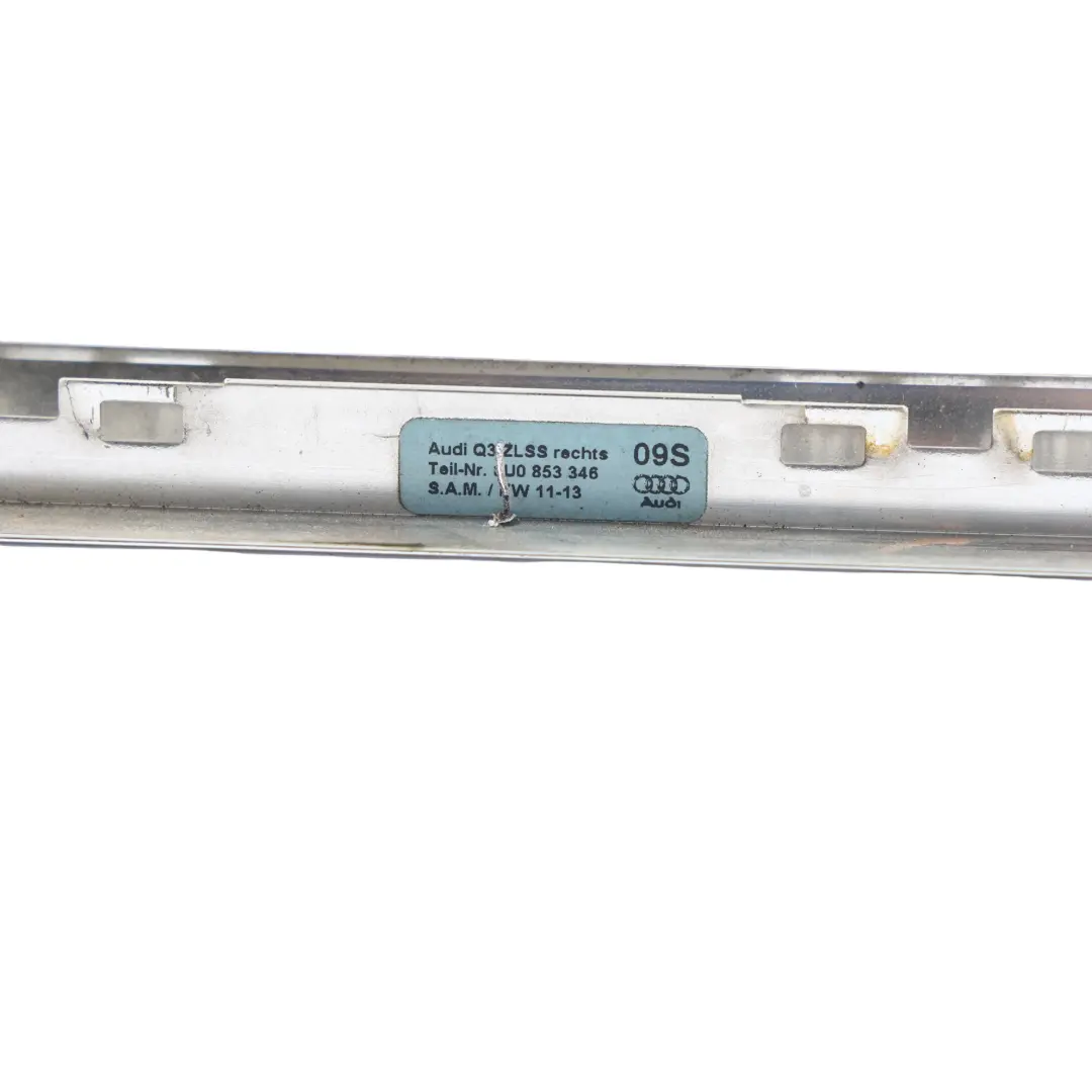 Modanatura Vetro Posteriore Destro Cromato per Audi Q3 8U con numero di parte 8U0853346 Audi Q3 8U Modanatura Vetro Posteriore Destro Cromato - SKU 8U0853346 - Numero di parte 8U0853346
