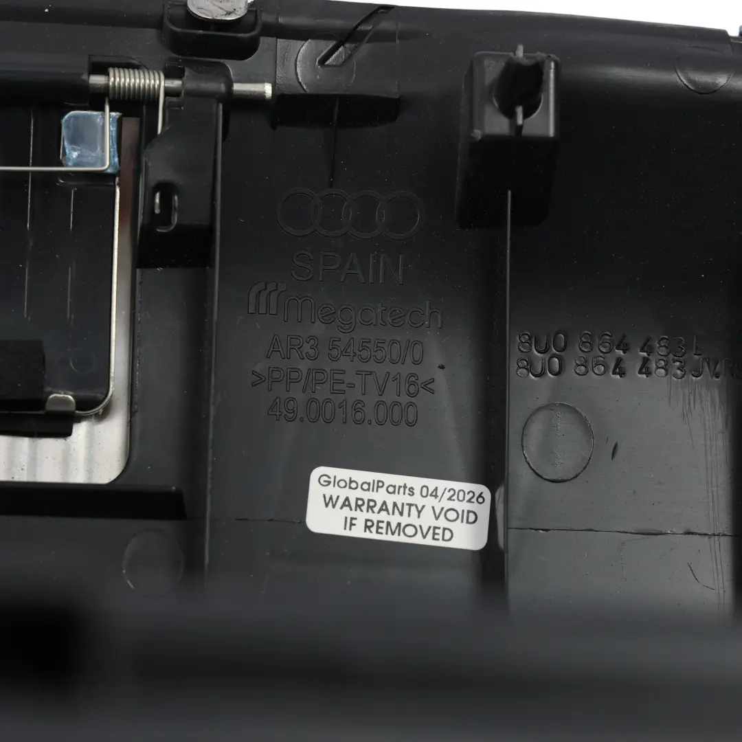 Audi Q3 8U Heck Kofferraum Verschluss Verkleidung Abdeckung - SKU 8U0864483L - Teilenummer 8U0864483L