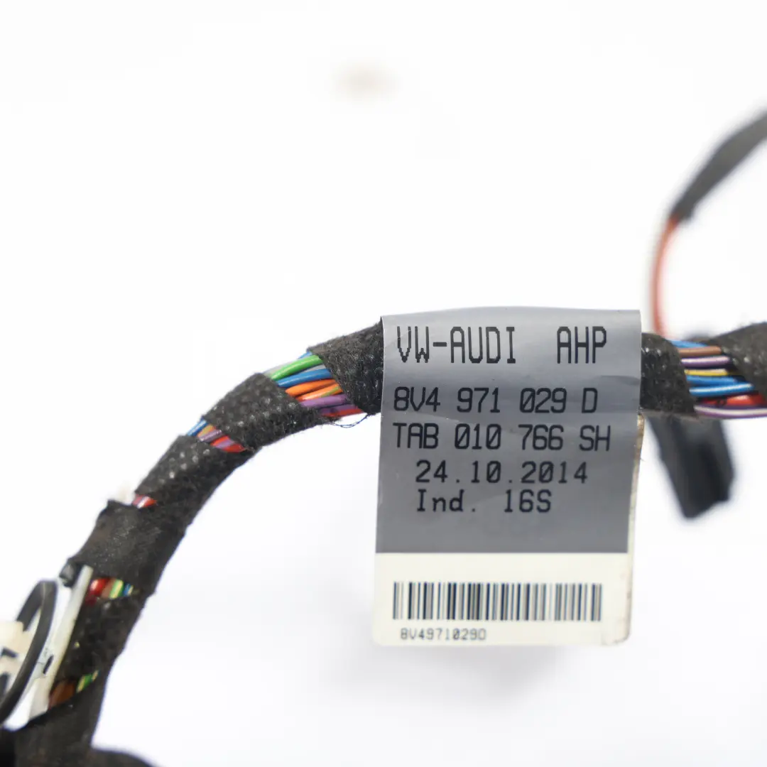 Audi S3 8V Arnés Cableado Puerta Delantero Conductor - SKU 8V4971029D - Número de pieza 8V4971029D