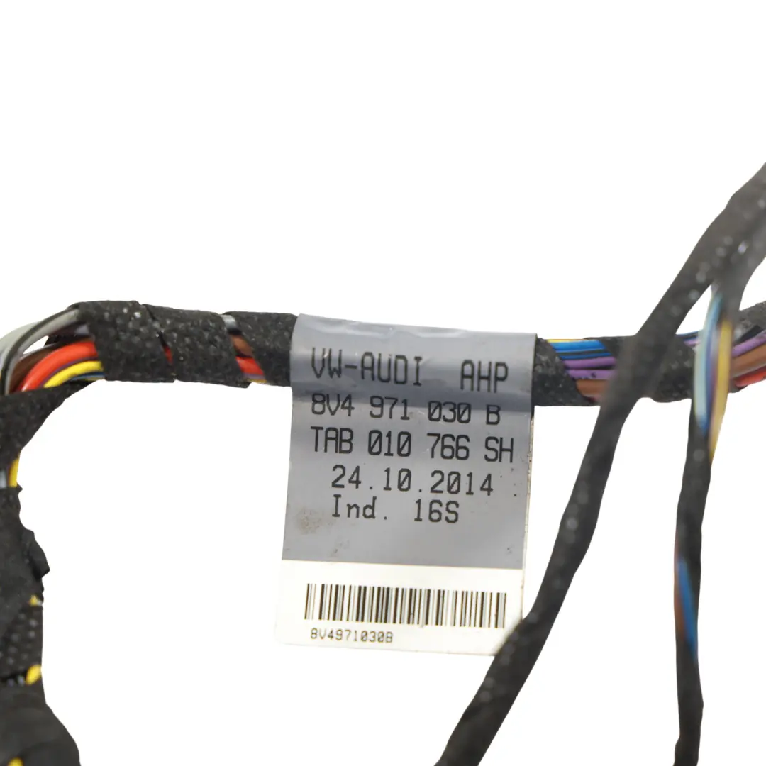 Audi A3 8V Arnés Cableado Puerta Delantero Lado Pasajero - SKU 8V4971030B - Número de pieza 8V4971030B