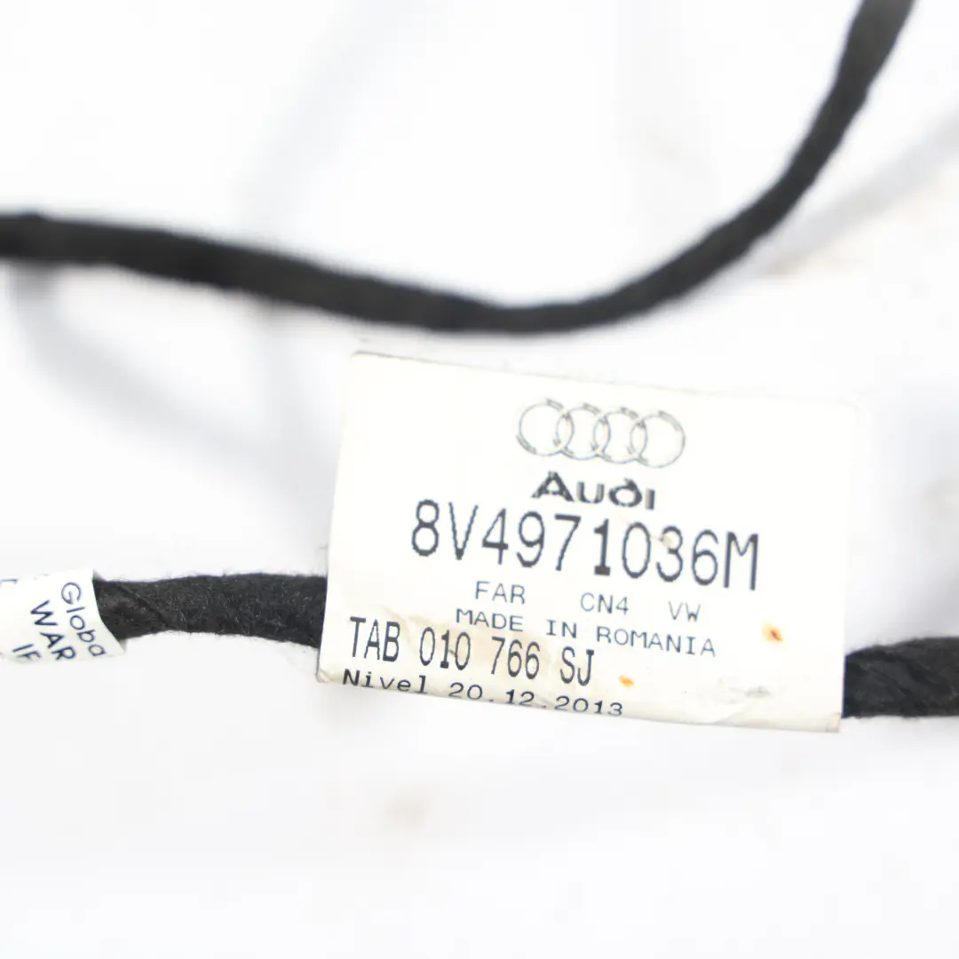 Audi A3 8V Door Trim Harness Wiring Wire Front Passenger Side - SKU 8V4971036M - Part number 8V4971036M