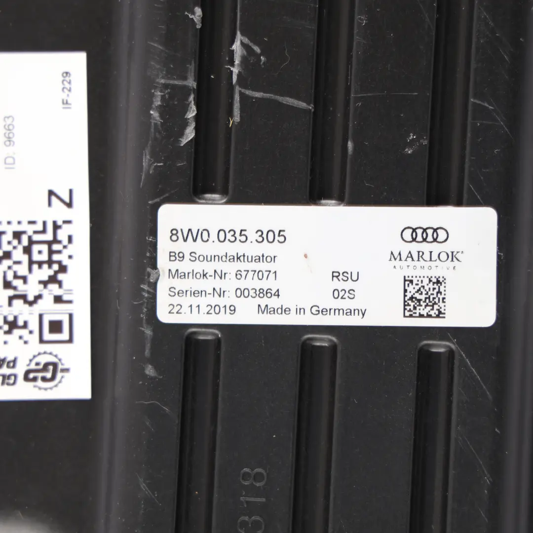 Audi S4 B9 S5 8F Generator Dźwięku Silnika - SKU 8W0035305 - Numer Części 8W0035305