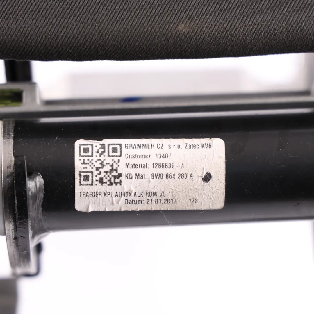 Front Centre Console Armrest Cover Fabric Soul Black to Audi A4 B9 A5 F5 with Part number 8W0864283A Audi A4 B9 A5 F5 Front Centre Console Armrest Cover Fabric Soul Black - SKU 8W0864283A-3 - Part number 8W0864283A