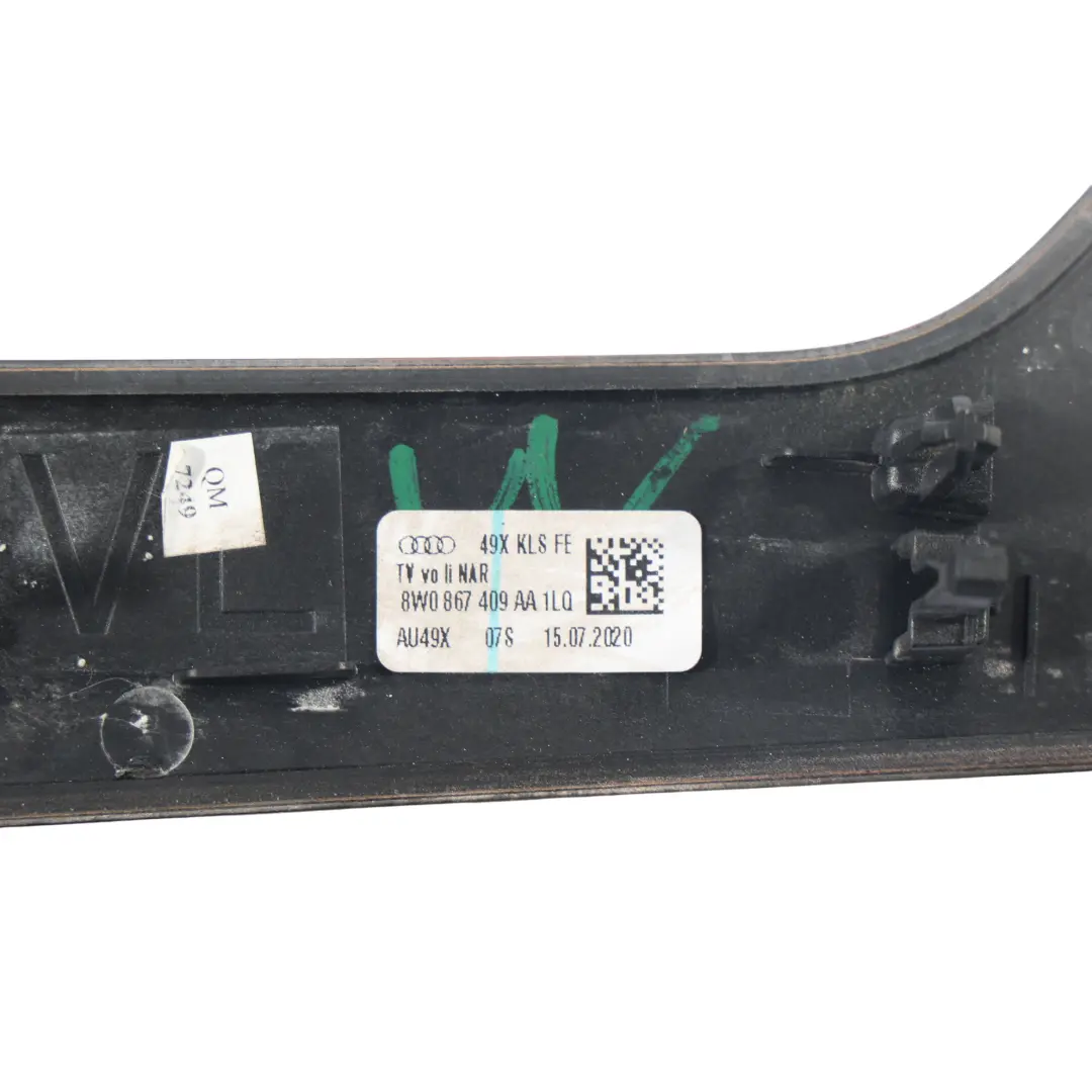 Audi A4 B9 A5 F5 Pannello Porta Rivestimento Sinistro Nero Lucido - SKU 8W0867409AA - Numero di parte 8W0867409AA