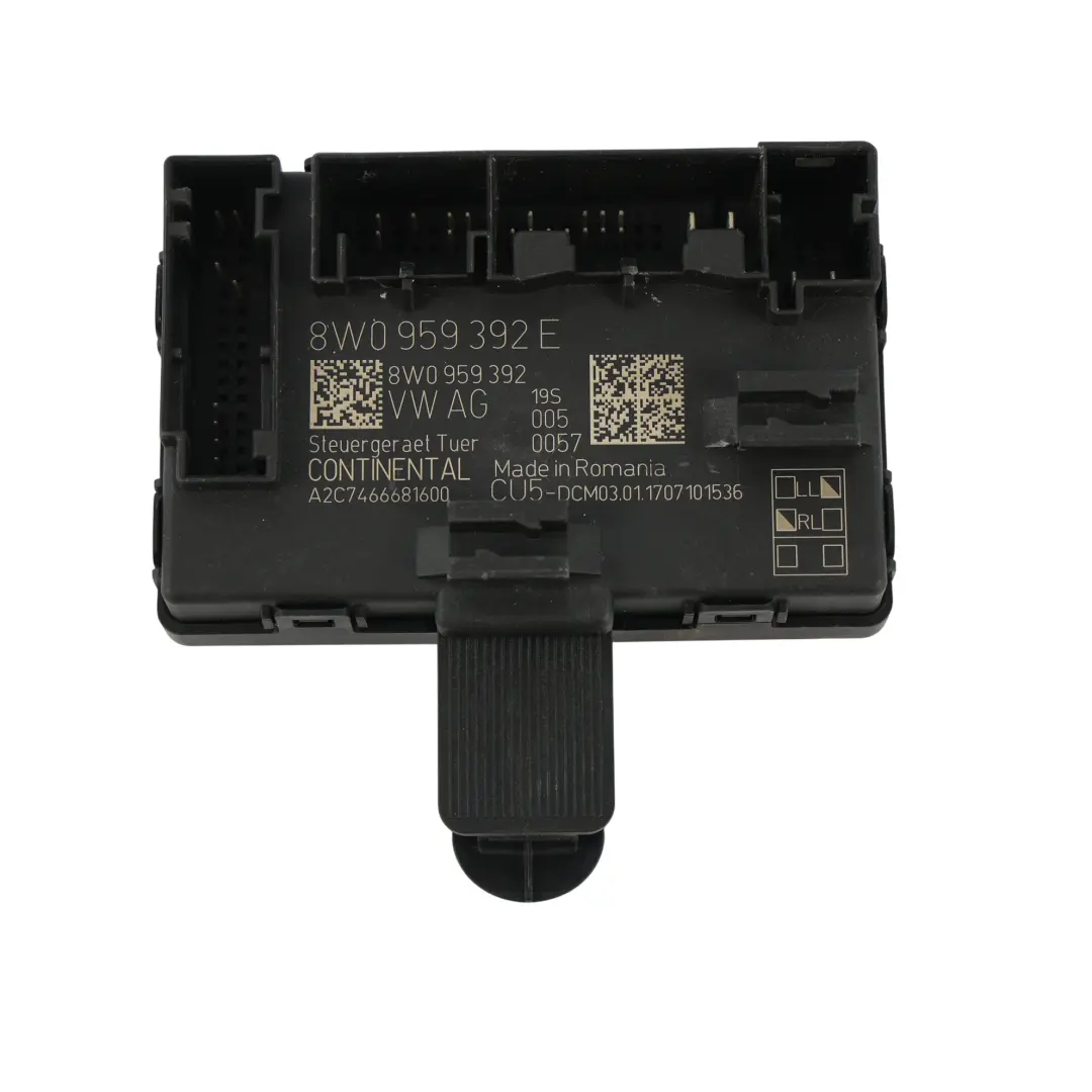 Audi A4 B9 Module Contrôle Porte Avant ECU Côté Passager - SKU 8W0959392E - Numéro de pièce 8W0959392E