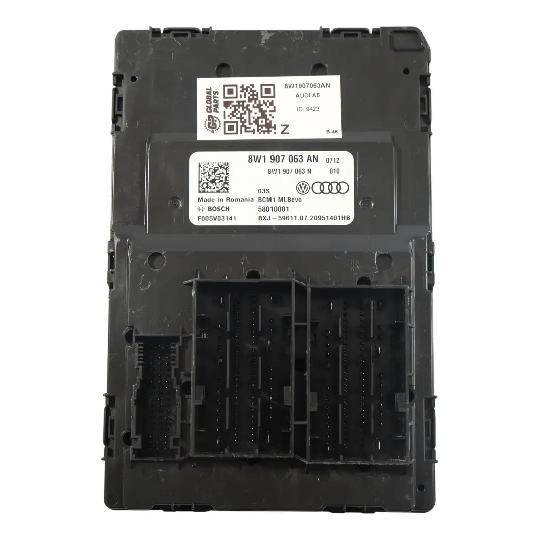 Audi A4 B9 A5 F5 Module Unité Contrôle Confort BCM ECU - SKU 8W1907063AN - Numéro de pièce 8W1907063AN