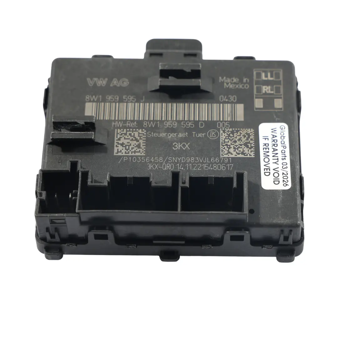 Türsteuergerät Modul ECU Links Rechts für Audi Q5 FY mit Teilenummer 8W1959595J Audi Q5 FY Türsteuergerät Modul ECU Links Rechts - SKU 8W1959595J - Teilenummer 8W1959595J