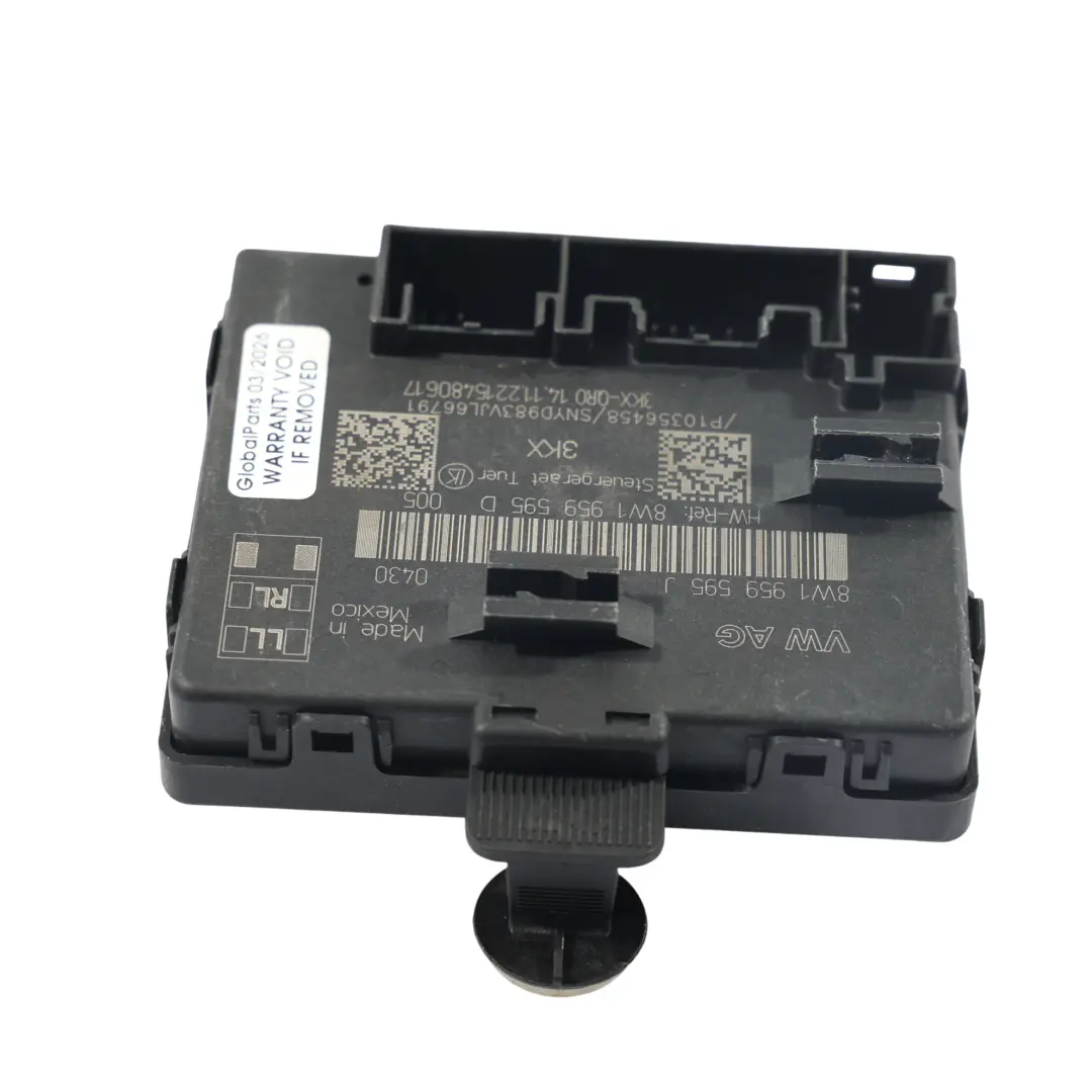Módulo Control Puerta ECU Izquierda Derecha para Audi Q5 FY con número de pieza 8W1959595J Audi Q5 FY Módulo Control Puerta ECU Izquierda Derecha - SKU 8W1959595J - Número de pieza 8W1959595J