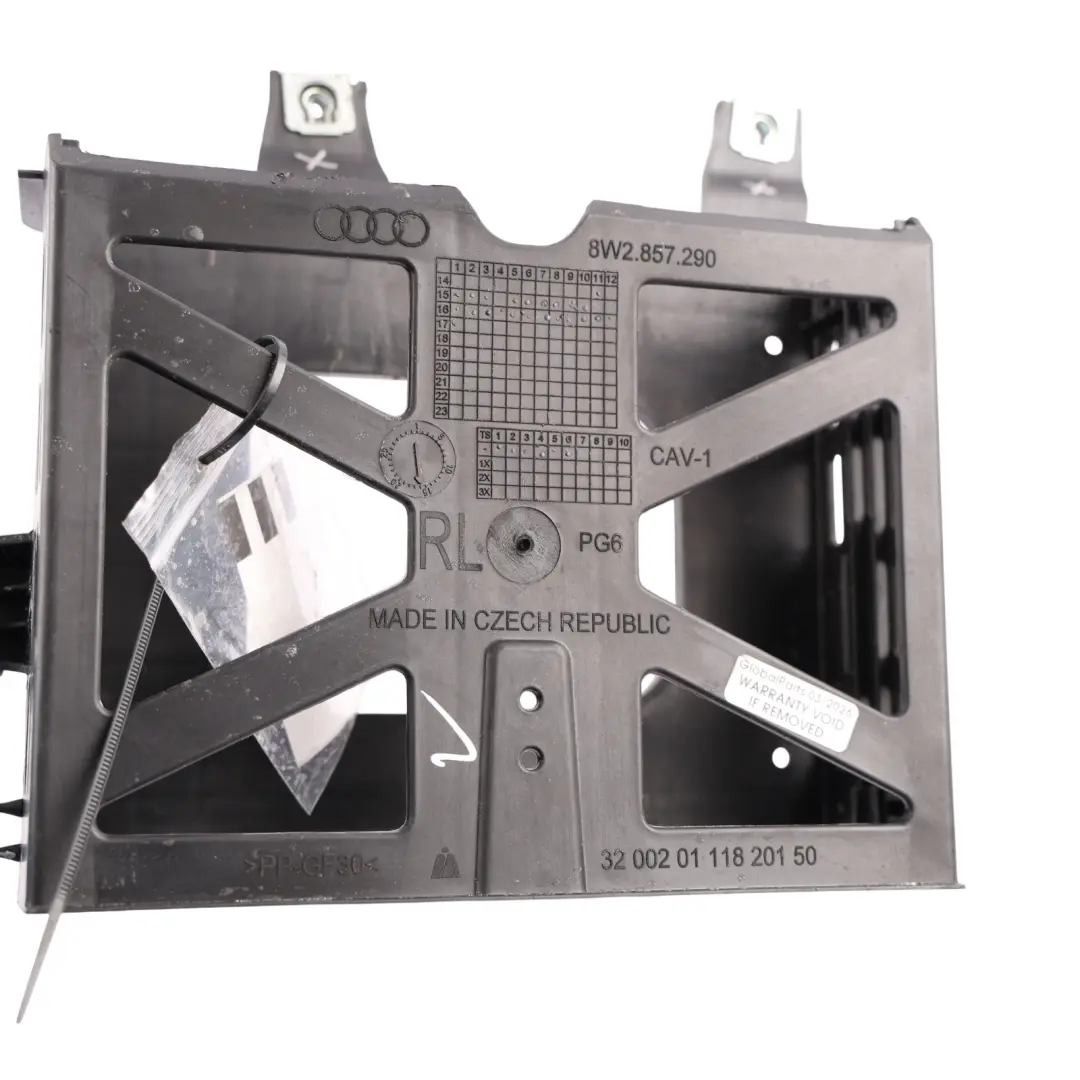 Multimedia MMI Head Unit Module Bracket Support Base to Audi A4 B9 A5 F5 with Part number 8W2857290 Audi A4 B9 A5 F5 Multimedia MMI Head Unit Module Bracket Support Base - SKU RHD-8W2857290 - Part number 8W2857290