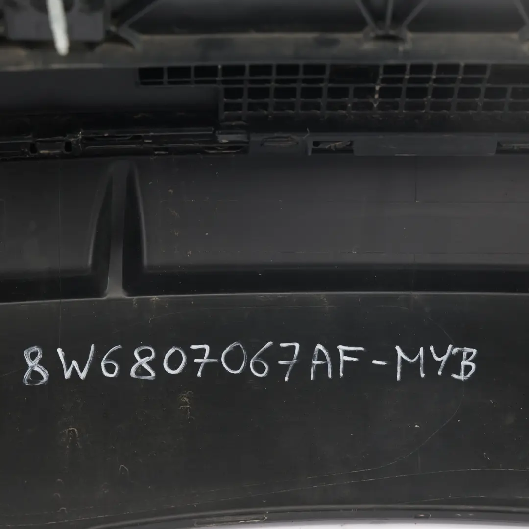 Audi A5 F5 Rear Bumper S-Line Trim Panel Covering Mythical Black Metallic - Y9T - SKU 8W6807067AF-MYB - Part number 8W6807067AF