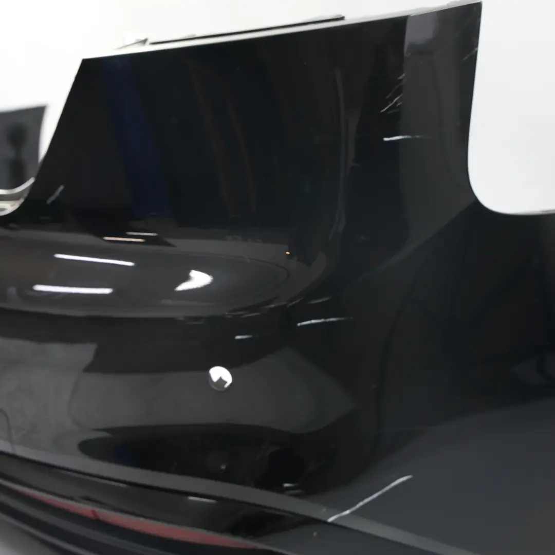 Audi A5 F5 Rear Bumper S-Line Trim Panel Covering Mythical Black Metallic - Y9T - SKU 8W6807067AF-MYB - Part number 8W6807067AF