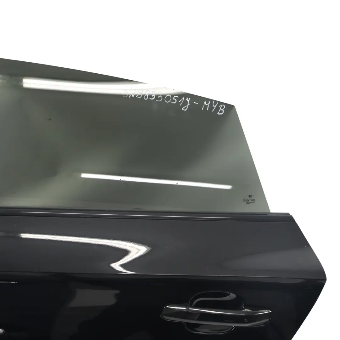 Door Rear Left N/S Covering Panel Mythical Black Metallic - Y9T to Audi A5 F5 with Part number 8W8833051J Audi A5 F5 Door Rear Left N/S Covering Panel Mythical Black Metallic - Y9T - SKU 8W8833051J-MYB - Part number 8W8833051J