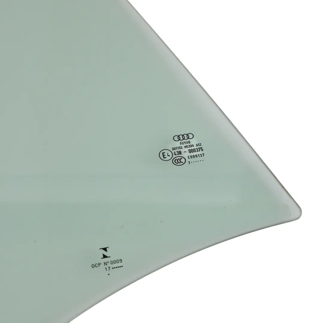 Audi A5 F5 Sportback Vetro Finestrino Porta Posteriore Sinistro AS2 - SKU 8W8845205 - Numero di parte 8W8845205