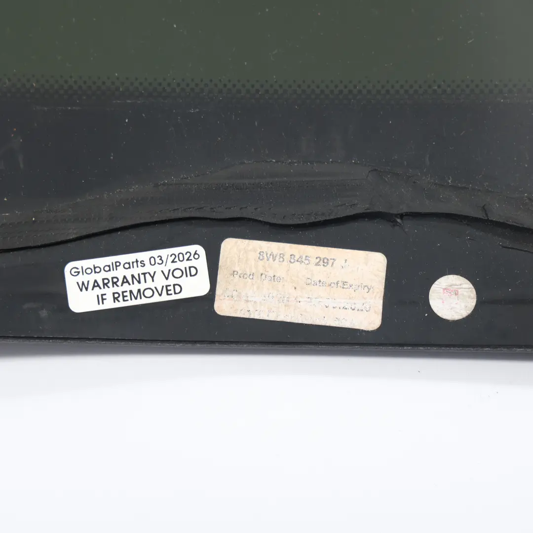 Vitre Custode Arrière Gauche Teintée AS3 pour Audi A5 F5 à propos du numéro de pièce 8W8845297J Audi A5 F5 Vitre Custode Arrière Gauche Teintée AS3 - SKU 8W8845297J - Numéro de pièce 8W8845297J