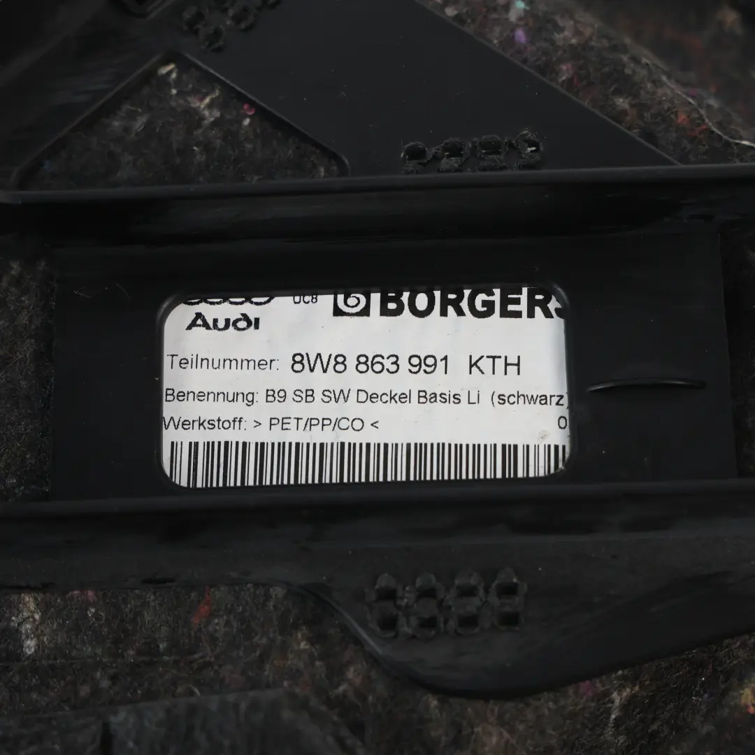 Panel Cubierta Acceso Tapa Maletero 8W8863991 para Audi A5 F5 con número de pieza 8W8863991A Audi A5 F5 Panel Cubierta Acceso Tapa Maletero 8W8863991 - SKU 8W8863991A - Número de pieza 8W8863991A