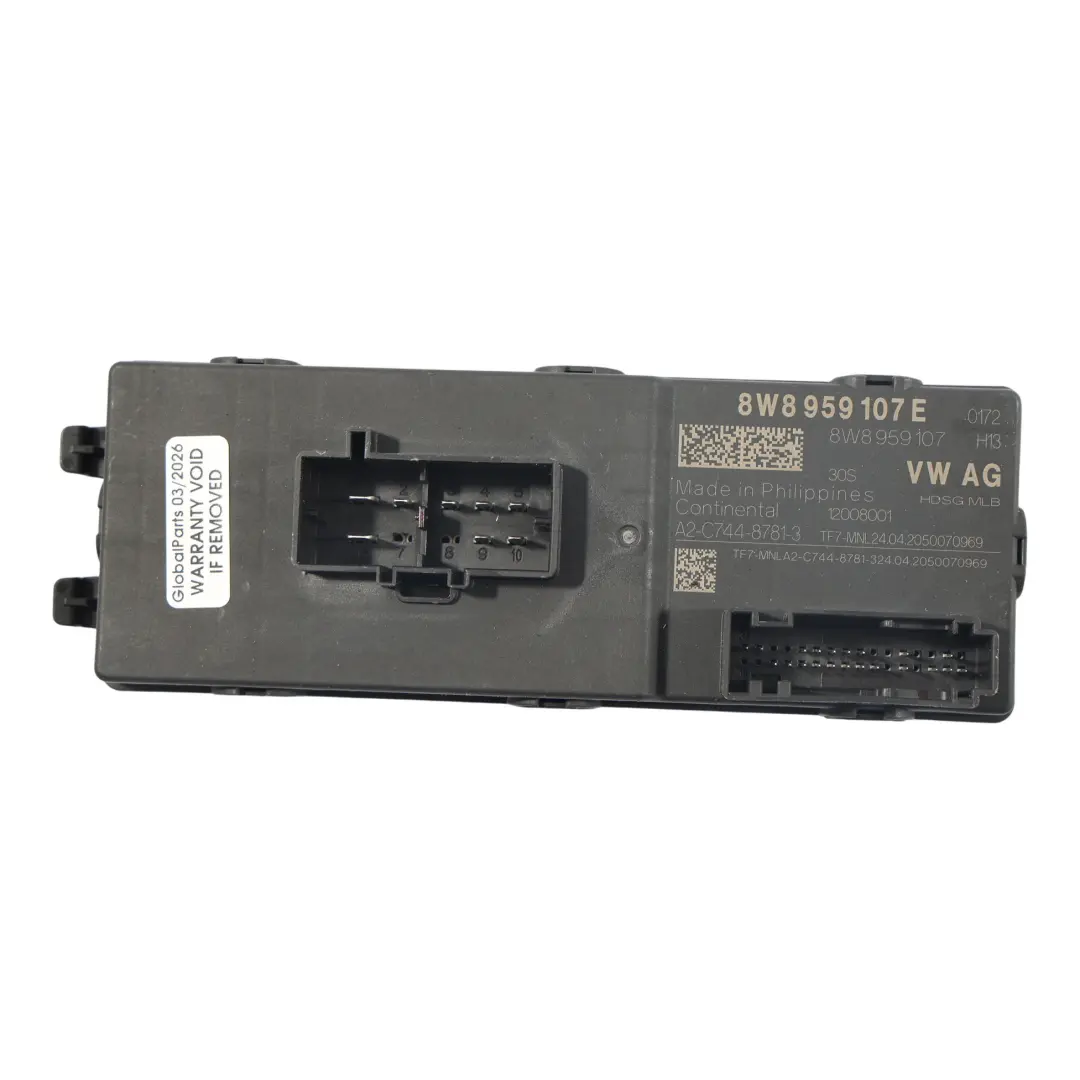 Audi A5 F5 Module Contrôle Hayon Arrière Unité ECU - SKU 8W8959107E - Numéro de pièce 8W8959107E
