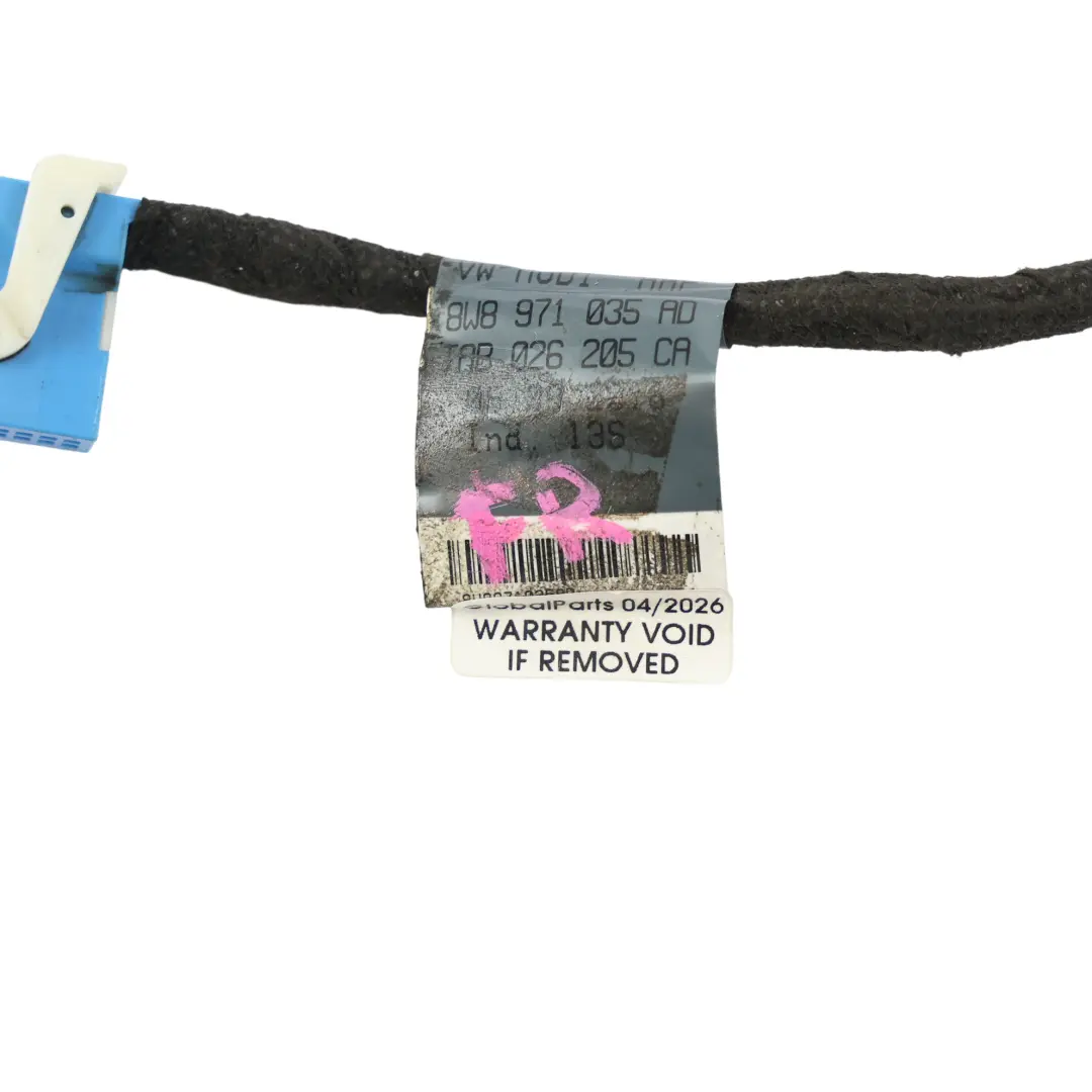 Audi A5 S5 F5 Cablaggio Pannello Porta Anteriore Lato Guida - SKU 8W8971035AD - Numero di parte 8W8971035AD