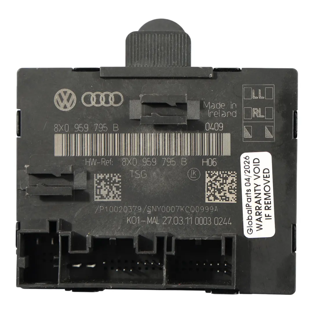 Skoda Superb B6 Hintertür Steuergerät Modul Links Rechts - SKU 8X0959795B - Teilenummer 8X0959795B