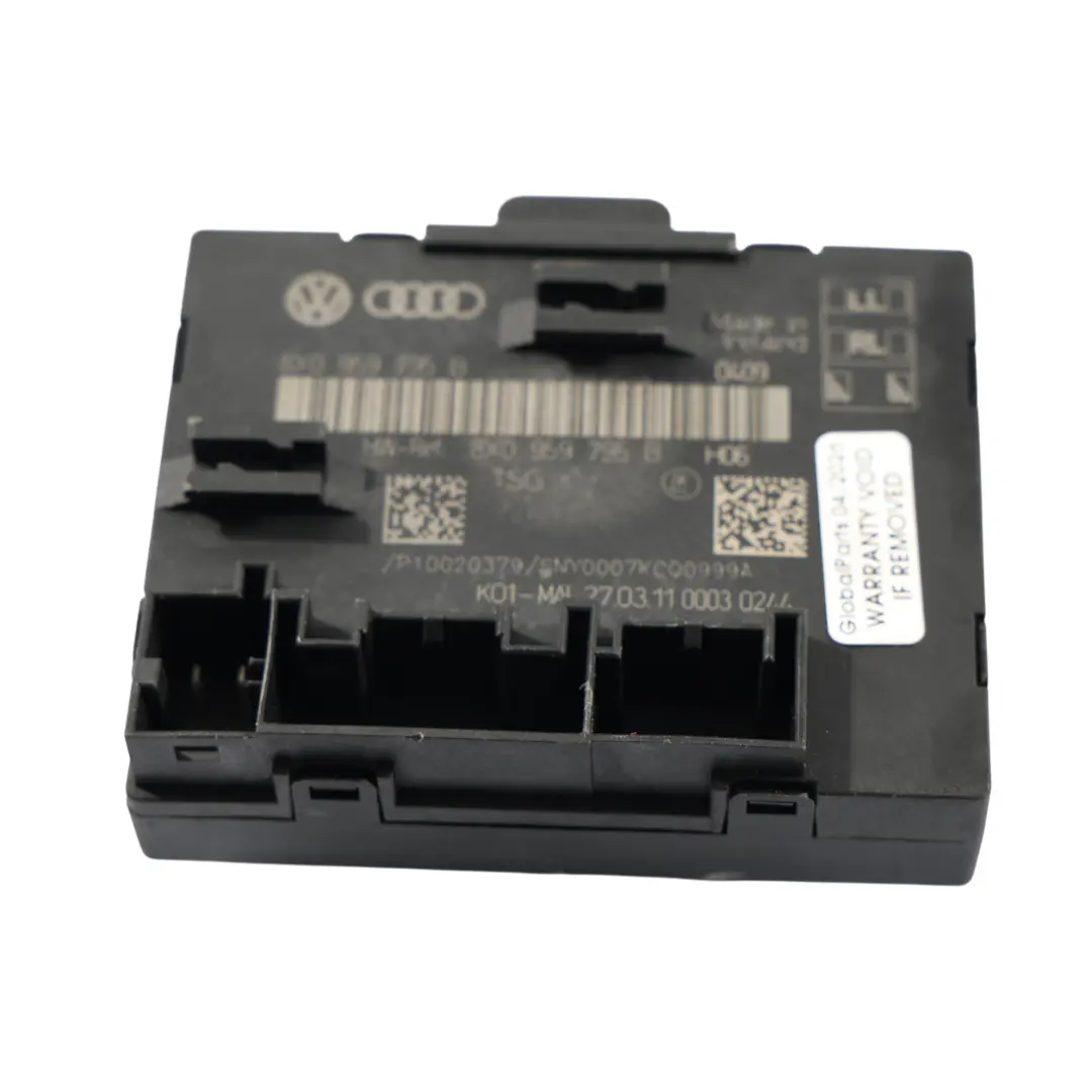 Skoda Superb B6 Hintertür Steuergerät Modul Links Rechts - SKU 8X0959795B - Teilenummer 8X0959795B