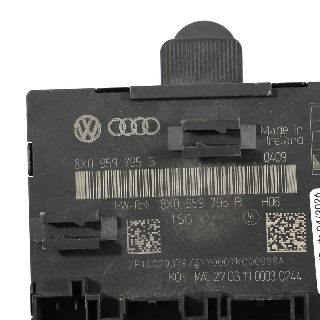 Skoda Superb B6 Moduł Sterowanik Drzwi Tył Lewo Prawo - SKU 8X0959795B - Numer Części 8X0959795B