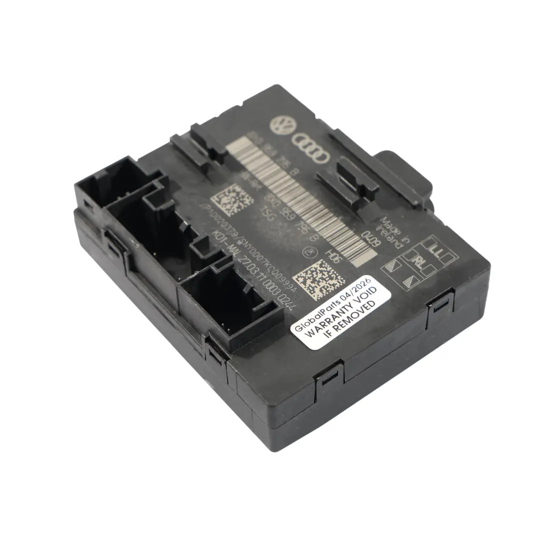 Skoda Superb B6 Module Contrôle Porte Arrière Gauche Droite - SKU 8X0959795B - Numéro de pièce 8X0959795B