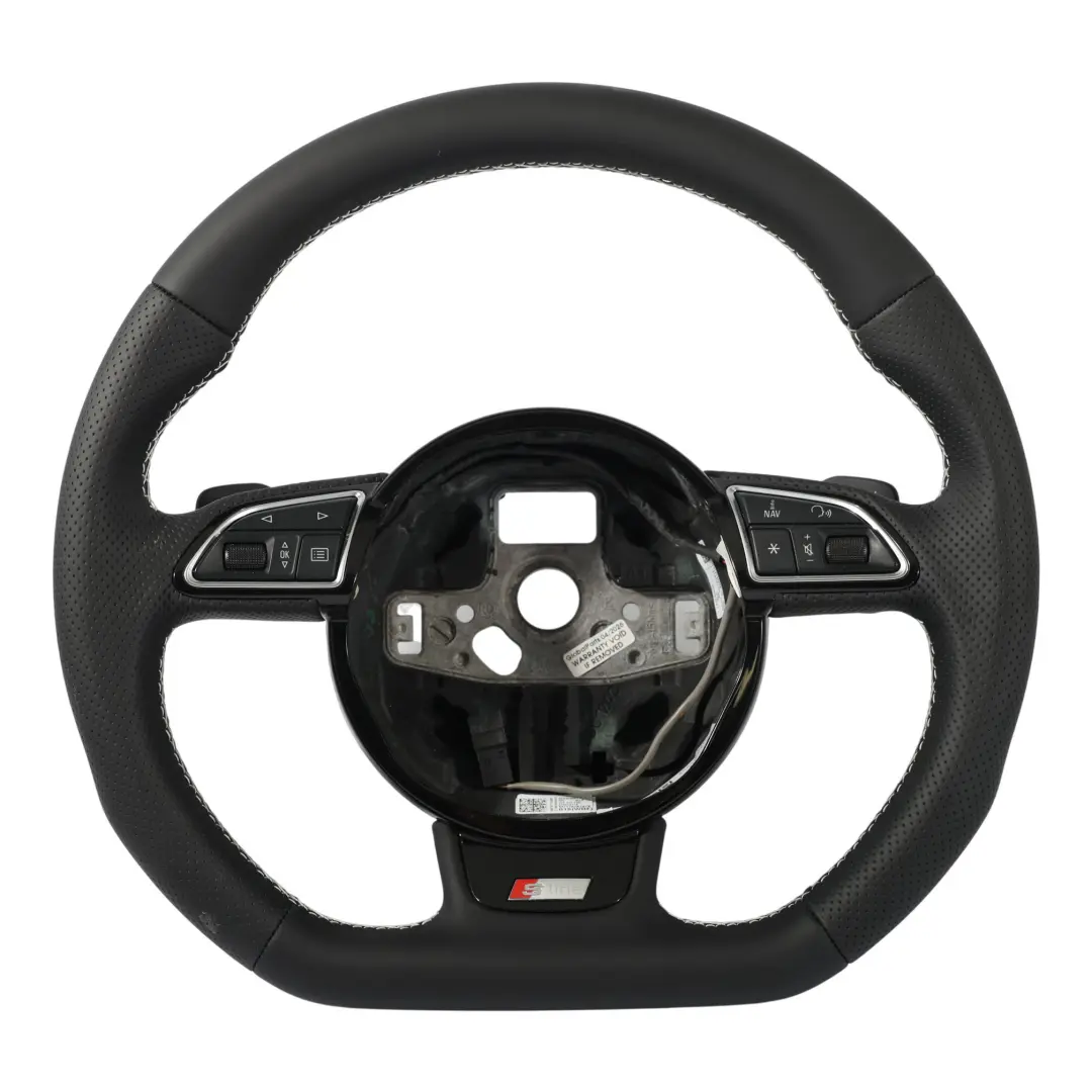 NUOVO Volante in Pelle Nera Fondo Piatto per Audi A6 C7 S-Line con numero di parte 8XA419091F Audi A6 C7 S-Line NUOVO Volante in Pelle Nera Fondo Piatto - SKU 8XA419091F-1 - Numero di parte 8XA419091F