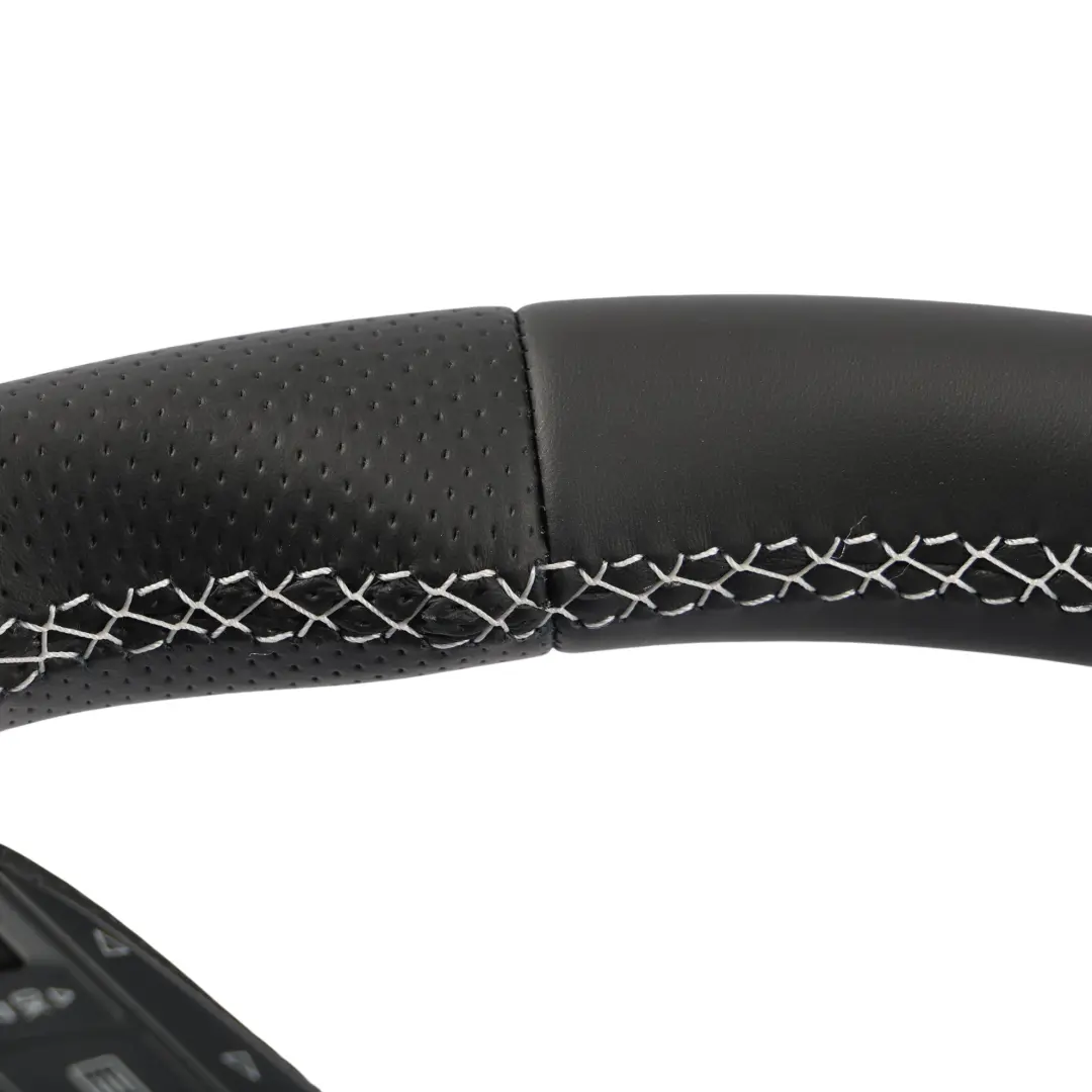 Audi A6 C7 S-Line NEW Black Leather Steering Wheel Flat Bottom - SKU 8XA419091F-1 - Part number 8XA419091F