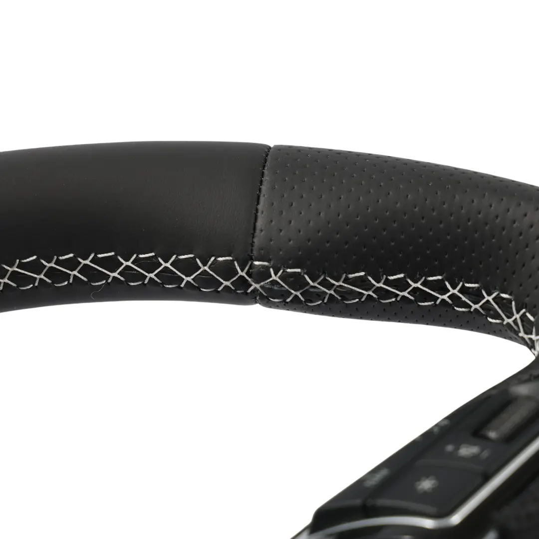 Audi A6 C7 S-Line NEW Black Leather Steering Wheel Flat Bottom - SKU 8XA419091F-1 - Part number 8XA419091F