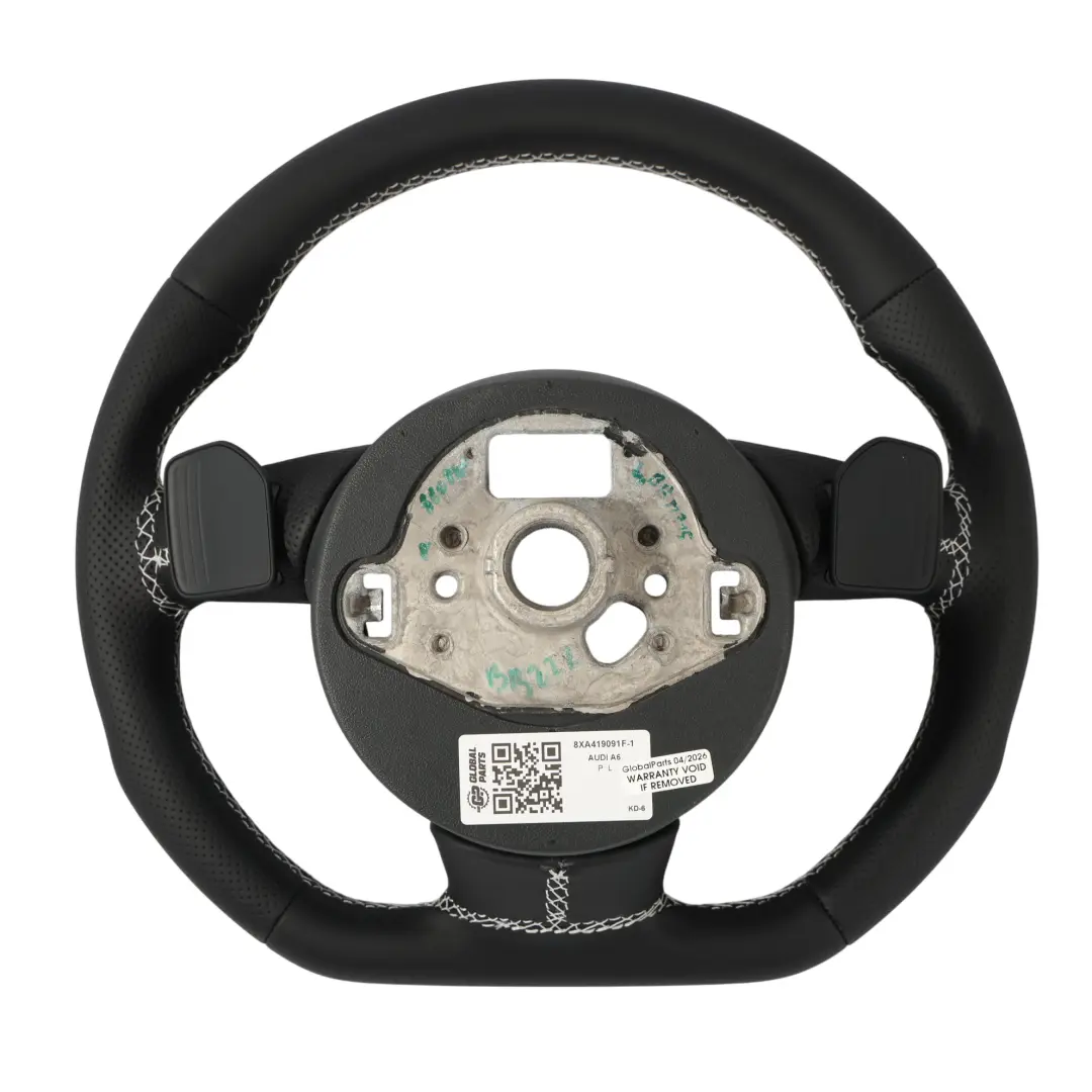 Leather Steering Wheel Flat Bottom to Audi A6 C7 S-Line NEW Black with Part number 8XA419091F Audi A6 C7 S-Line NEW Black Leather Steering Wheel Flat Bottom - SKU 8XA419091F-1 - Part number 8XA419091F
