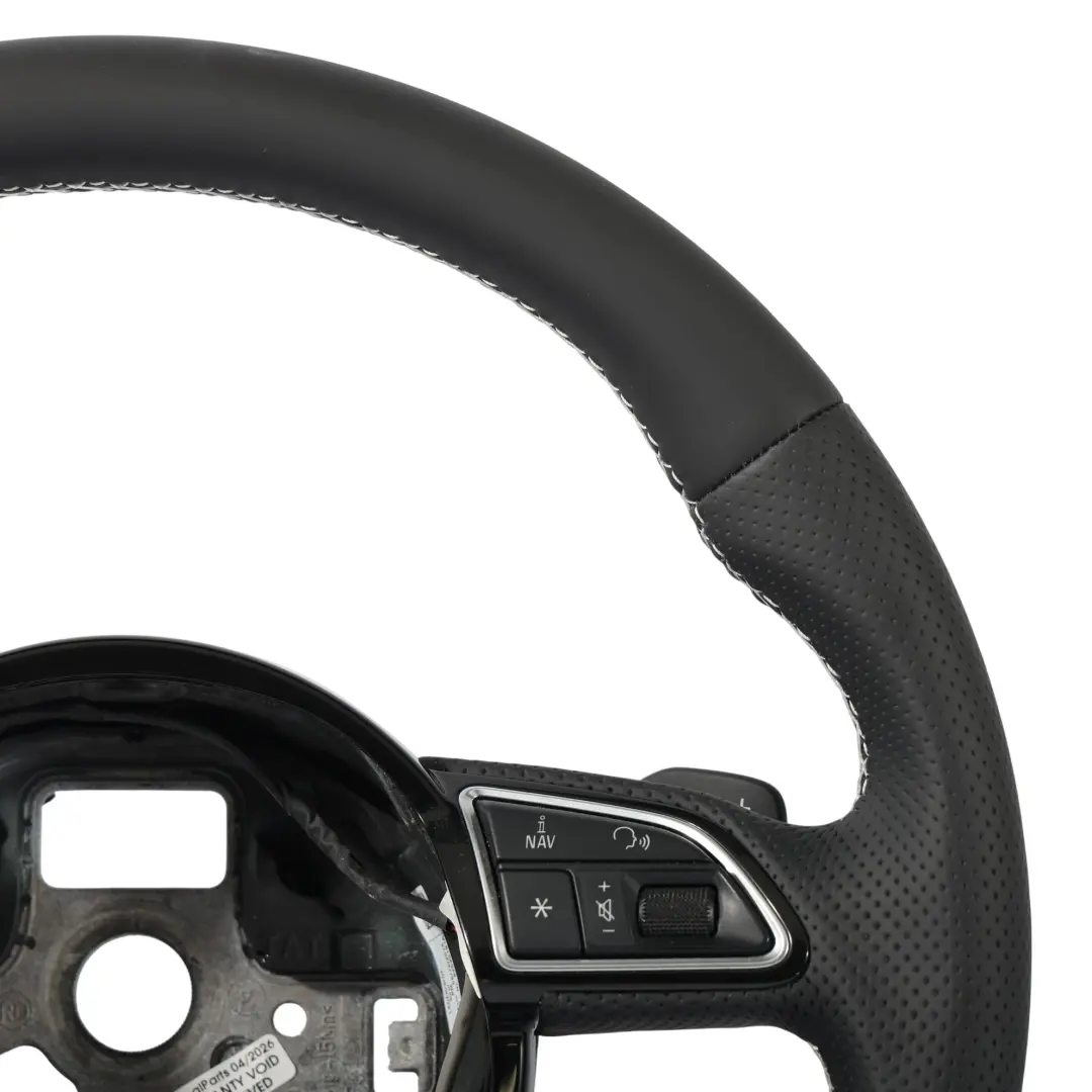Leather Steering Wheel Flat Bottom to Audi A6 C7 S-Line NEW Black with Part number 8XA419091F Audi A6 C7 S-Line NEW Black Leather Steering Wheel Flat Bottom - SKU 8XA419091F-1 - Part number 8XA419091F