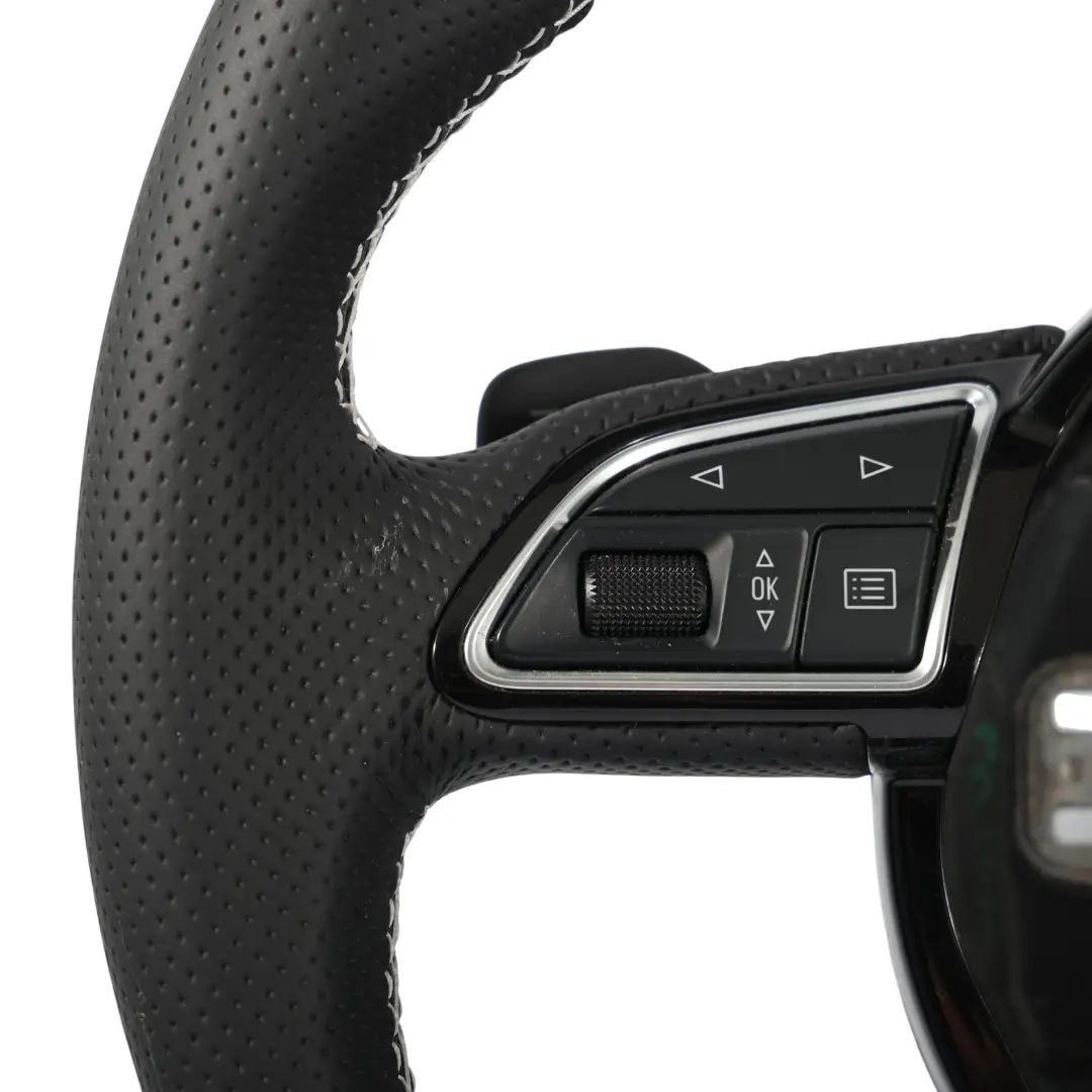 Audi A6 C7 S-Line NUOVO Volante in Pelle Nera Fondo Piatto - SKU 8XA419091F-1 - Numero di parte 8XA419091F