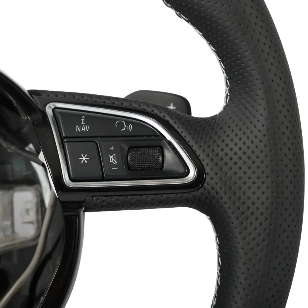 Audi A6 C7 S-Line NUOVO Volante in Pelle Nera Fondo Piatto - SKU 8XA419091F-1 - Numero di parte 8XA419091F