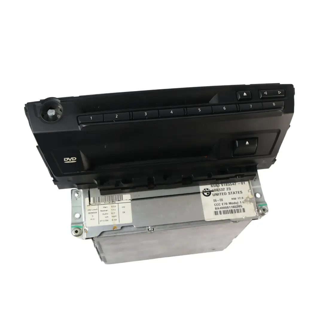Lettore CD Radio Navigazione CCC Professional per BMW X5 E70 con numero di parte 9185542 BMW X5 E70 Lettore CD Radio Navigazione CCC Professional - SKU 9185542-2 - Numero di parte 9185542