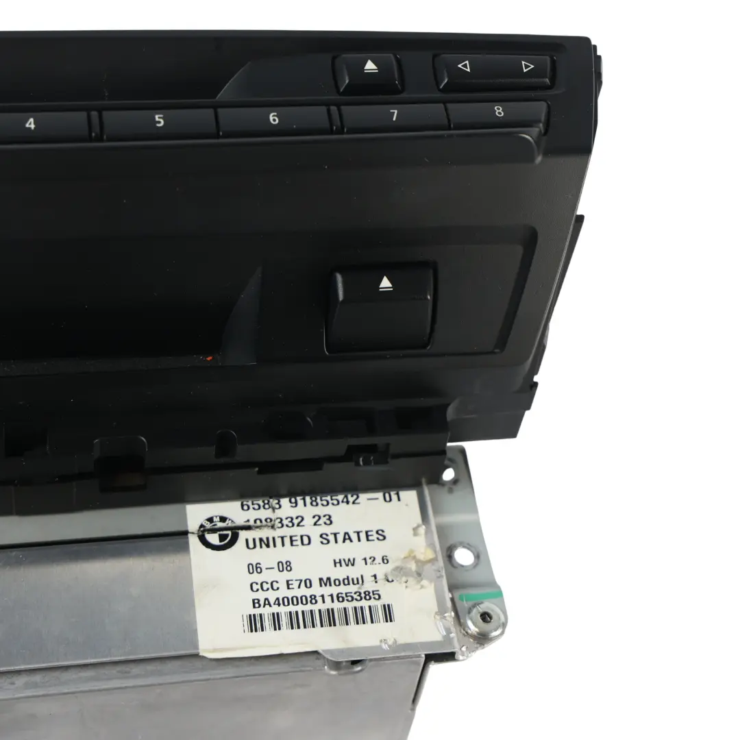 BMW X5 E70 Lecteur CD Navigation Radio CCC Professional - SKU 9185542-2 - Numéro de pièce 9185542