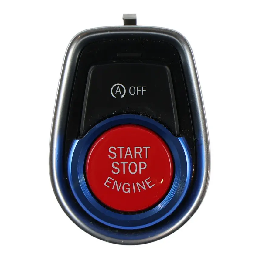 BMW F20 F21 F22 F30 F31 Interruttore Start Stop Pulsante Rosso Blu 9250734