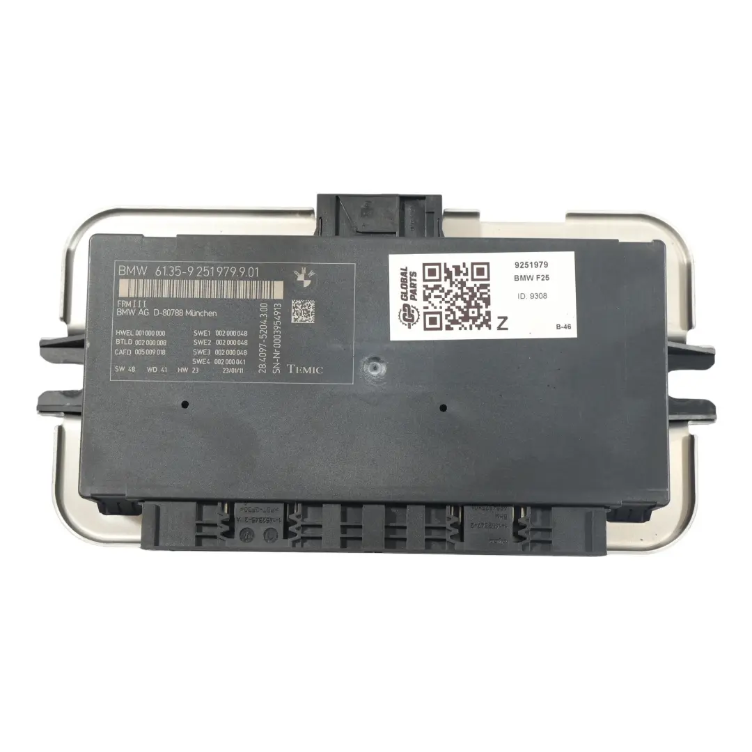 Moduł Sterownik Świateł Footwell FRMIII do BMW X3 F25 o numerze 9251979 BMW X3 F25 Moduł Sterownik Świateł Footwell FRMIII - SKU 9251979 - Numer Części 9251979