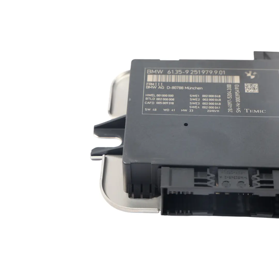 BMW X3 F25 Modulo Controllo Luce Vano Piedi FRMIII - SKU 9251979 - Numero di parte 9251979