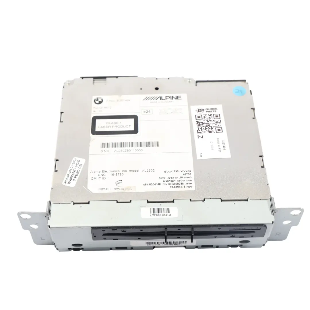 BMW X3 F25 Stereo Radio Sat Nav Kopfeinheit CD Player - SKU 9257494 - Teilenummer 9257494