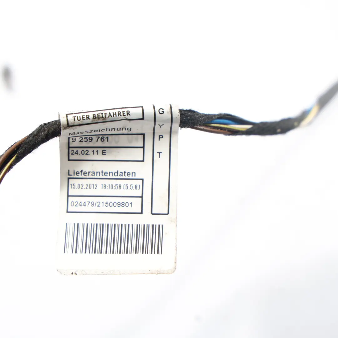 Faisceau Câblage Porte Avant Côté Passager pour BMW F30 à propos du numéro de pièce 9259761 BMW F30 Faisceau Câblage Porte Avant Côté Passager - SKU 9259999 - Numéro de pièce 9259761