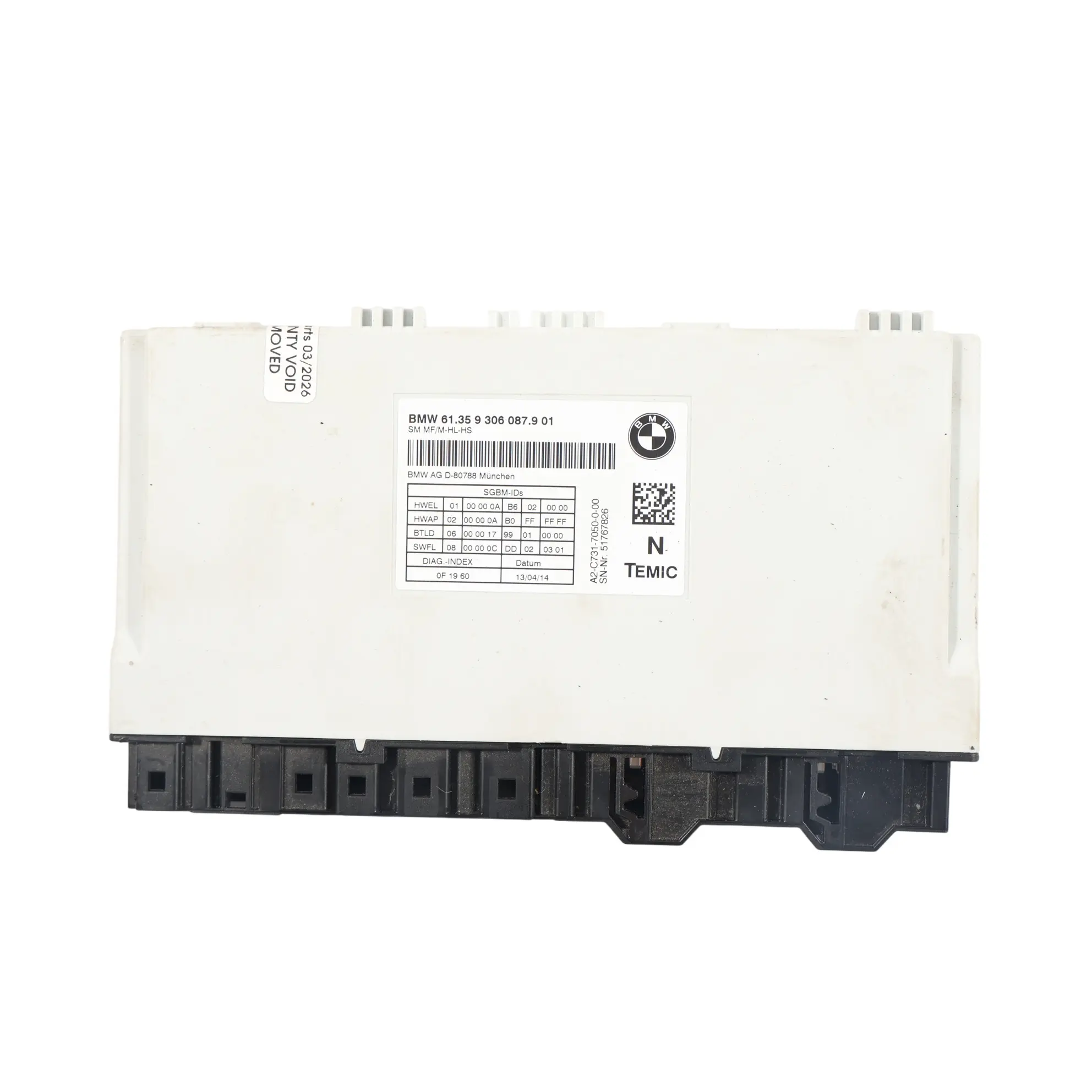 BMW F20 F22 F30 F32 F36 Module Contrôle Électrique Siège Avant 9306087