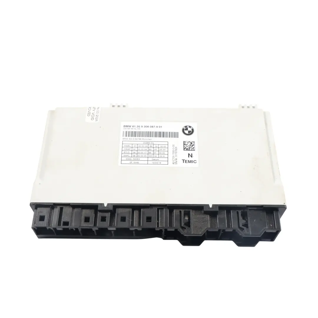 BMW F20 F22 F30 F32 F36 Vordersitz Elektrisch Steuergerät Modul ECU - SKU 9306087 - Teilenummer 9306087
