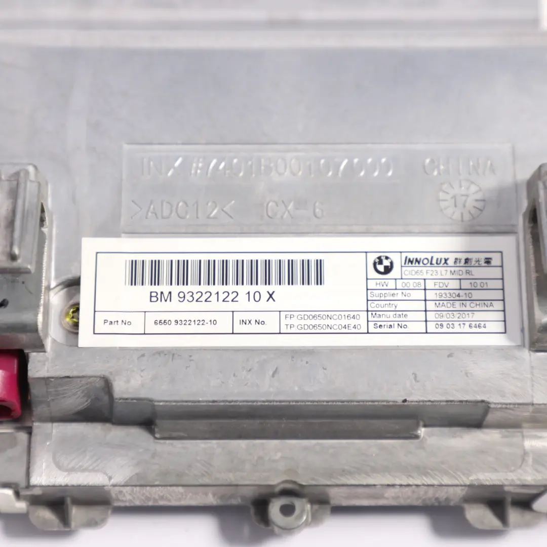 Display Screen BMW F20 F21 F22 Central Information Sat Nav Monitor 6,5" to with Part number 9322122 Display Screen BMW F20 F21 F22 Central Information Sat Nav Monitor 6,5" - SKU 9322122-1 - Part number 9322122