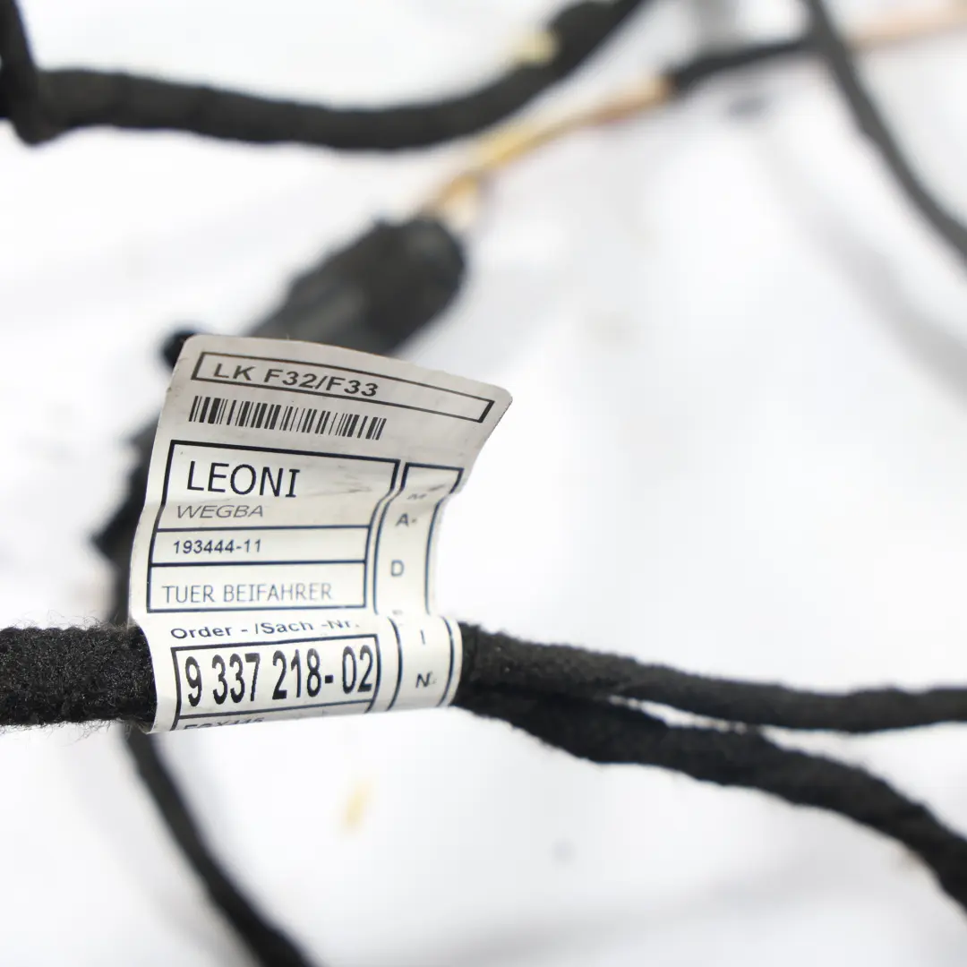 BMW M4 F82 F83 Front Door Wiring Loom Harness Cable Passenger Side - SKU 9337218 - Part number 9337218