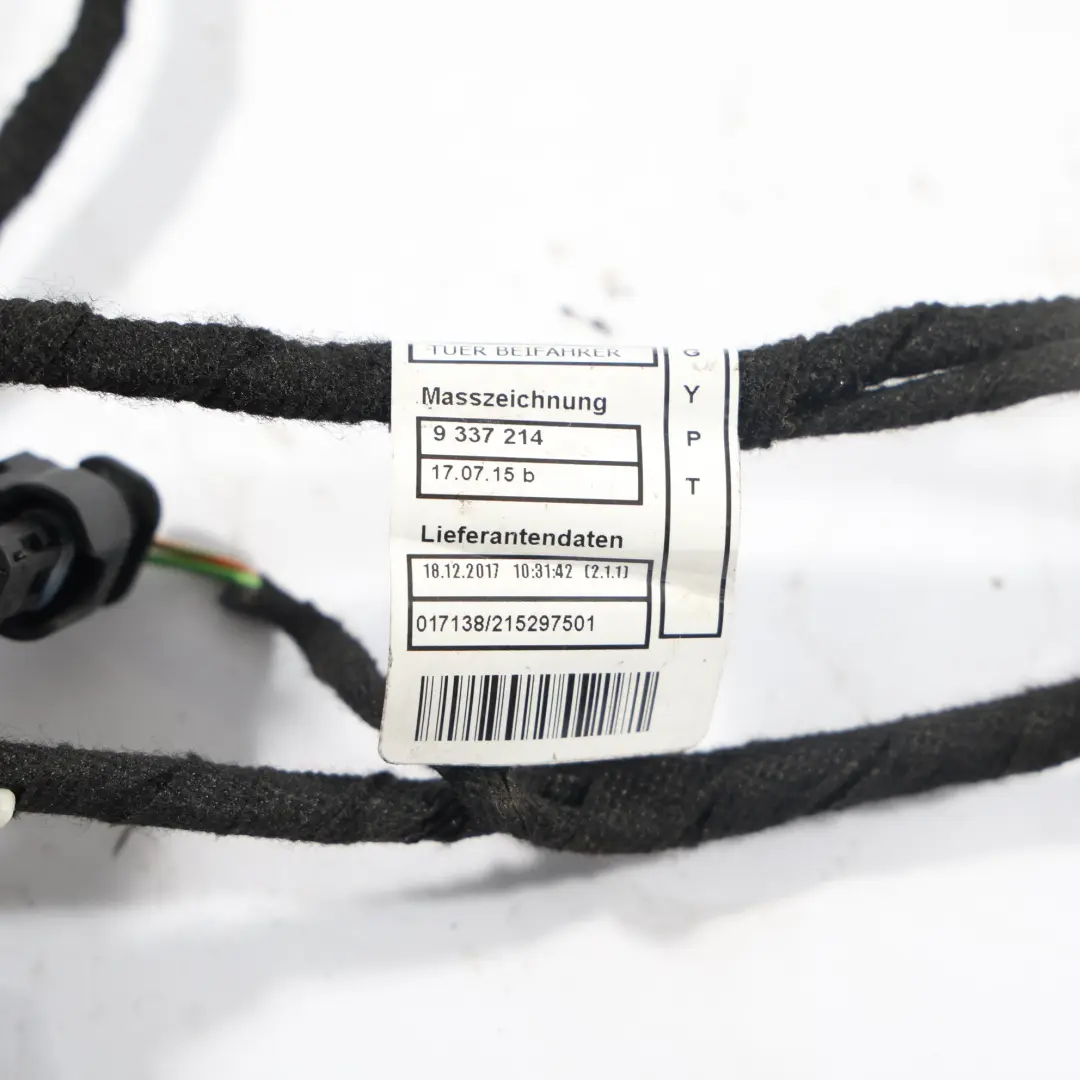 Faisceau Câblage Porte Avant Côté Passager pour BMW M4 F82 F83 à propos du numéro de pièce 9337218 BMW M4 F82 F83 Faisceau Câblage Porte Avant Côté Passager - SKU 9337218 - Numéro de pièce 9337218